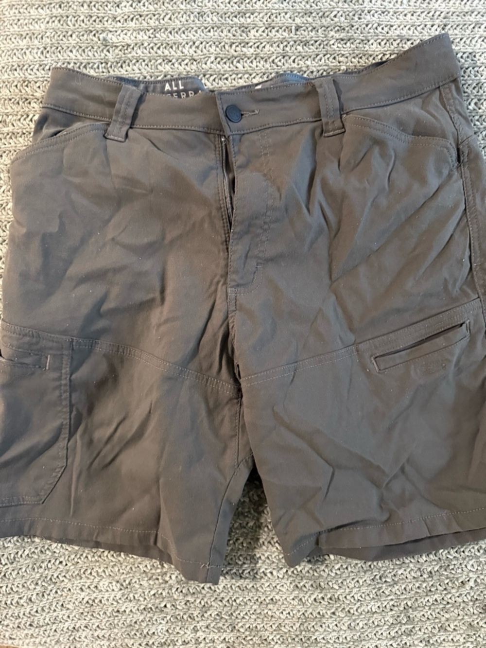 Wrangler Men's Charcoal Flat Front Shorts